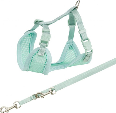 Komplet jelek për qen Trixie Junior, gjoks 26-34 cm, litar 2 m, ngjyrë mente