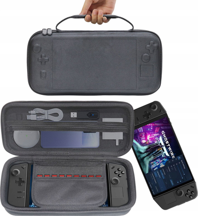 Etui për konzolë JYS LG-001 për Lenovo Legion Go, material EVA, me xhepa për lojëra, i zi