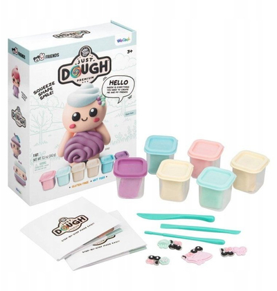 Set argjile për modelim Just Dough Swirl Character Pack, 6x57g, shumëngjyrëshe