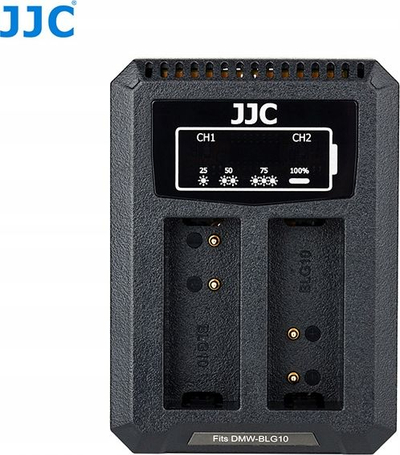Karikues i dyfishtë USB JJC, për Panasonic Dmw-blg10 / Dmw-ble9 / Leica Bp-dc15