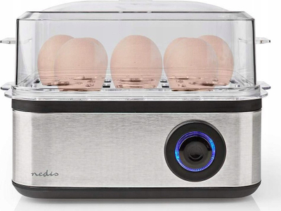 Zierëse vezësh Nedis Compact, 500W, deri 8 vezë, inox argjendi