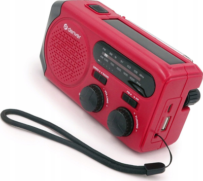 Radio emergjence Inter Sales SCR-2010, 2000mAh, power bank USB, e kuqe