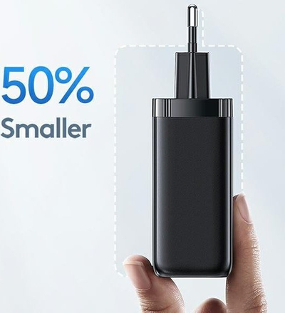 Karikues rrjeti Usams T47 CC153TC01, 65W, 1x USB A 1x USB C, i bardhë
