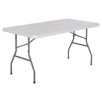 Tavolinë palosëse catering HomeMarkt, plastike, 152x76x74cm, e bardhë