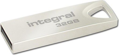 USB флеш Интеграл ARC, 32GB, USB 2.0, металик сребрена