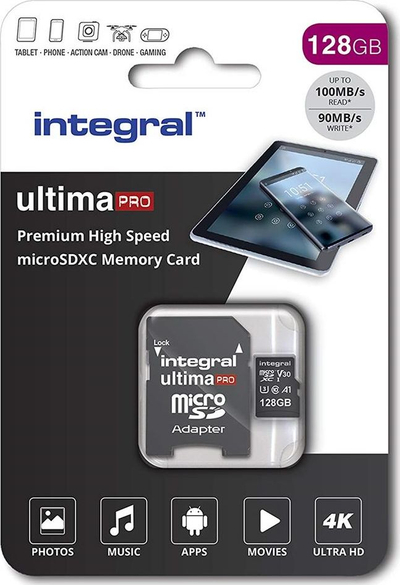 Мемориска картичка Integral Premium MicroSDXC 128 GB Class 10 UHS-I / U3 A1 V30