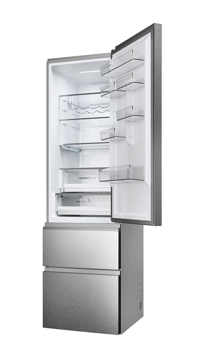 Frigorifer kombi Haier HTW5620DNMG, 414L, No Frost, inox