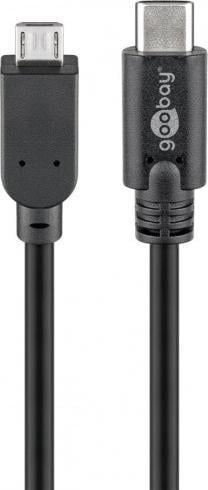 Kabllo Pro USB-C në USB Micro-B, 1m, e zezë