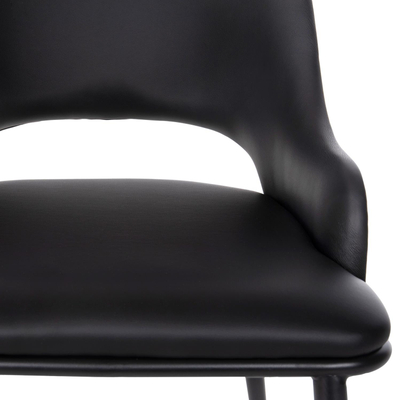 Karrige ngrënieje Delf 48x55x76Hcm (HM9617.01), zezë