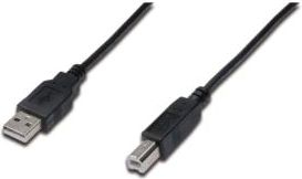 Kabllo USB Alcasa USB 2.0, 1.8m, USB A me USB B, e zezë
