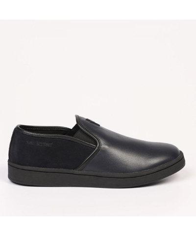 Atlete MC2 SAINT BARTH për burra, slip on, lëkurë, blu e errët
