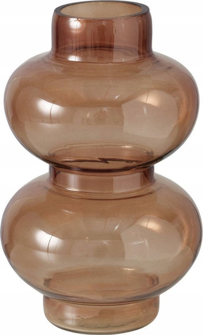 Vazo dekoru Boltze Home Melua, xham, 35 x 35 x 25 cm, kafe
