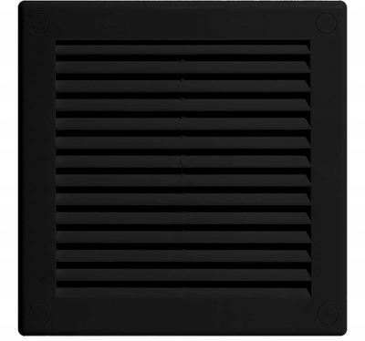 Grilë ventilimi Awenta Tru TRU2CZ, 15 x 15 cm, e zezë