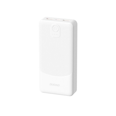 Powerbank Dudao K10, 10000mAh, 2 x USB-A 2.4A, i bardhë