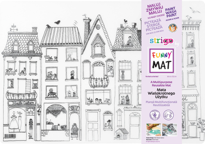 Fletë ngjyrosjeje Funny Mat City, silikoni, 48 x 33 cm, e bardhë