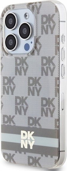 Kapak telefoni DKNY DKHMP14XHCPTSE, për iPhone 14 Pro Max 6.7", hardcase MagSafe, bezhë me kuadrate