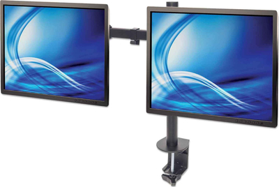 Mbajtëse tavoline Manhattan për 2 monitorë, 13"-32", çelik, e zezë