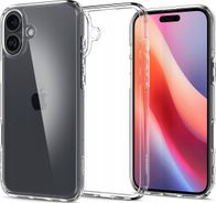 Mbulesë telefoni Spigen Ultra Hybrid, për iPhone 16 Plus, transparente, bezhë e zbehtë