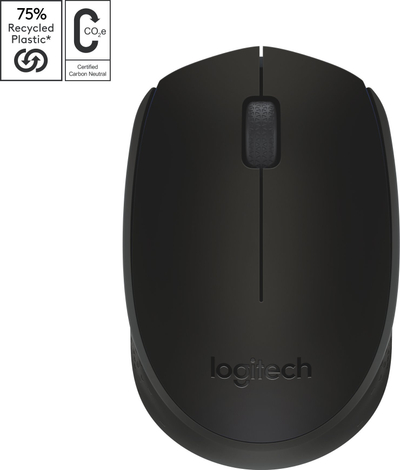 Maus Logitech M171 Wireless, 2.4 GHz, me mousepad Studio Series, i zi