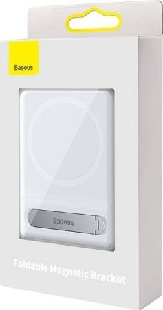 Mbajtëse magnetike Baseus Stand Rotating, palosëse MagSafe, për iPhone, e bardhë