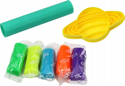 Set plasteline Leantoys Tetë Planetet, 5 copa, për kalamaj 3+
