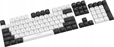 Кејкапс Redragon A132 PBT Doubleshot, сет 150 парчиња, US ANSI, бело и црно