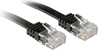Kabllo Lindy Patchord Cat 6, 0.3 m, e zezë
