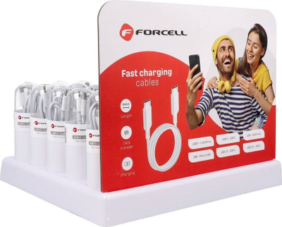 Stendë kabllosh Forcell D336, 30 vende, kabllo karikimi t’ shpejtë, e bardhë