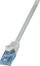 Kabllo rrjeti LogiLink, RJ-45/RJ-45, kat.6A, U/UTP, 0.25m, e hirtë