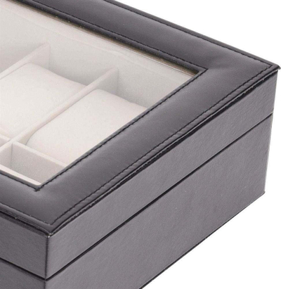 Kути организер KMTP Box, за 6 часовници и 3 пара очила, еко кожа, беж