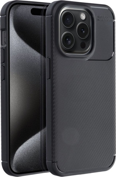 Këllëf telefoni OEM Carbon Premium për iPhone 15 Pro, karbon, i zi