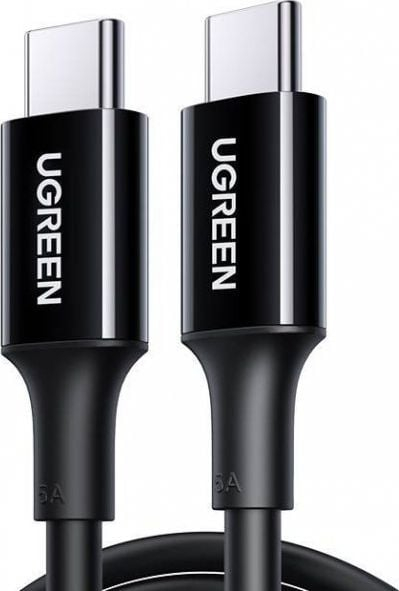 Kabllo USB Ugreen US300, USB-C në USB-C, 2m, 100W, e zezë