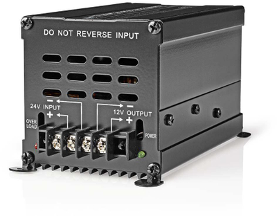 Konvertues energjie Nedis, 24V DC në 12V DC, 20A 240W, i zi