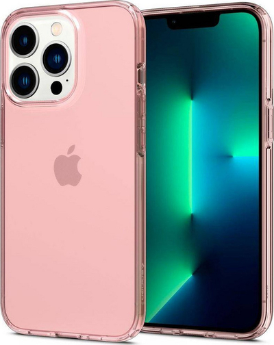 Mbrojtëse Spigen Crystal Flex për iPhone 13 Pro, TPU fleksibël, rozë