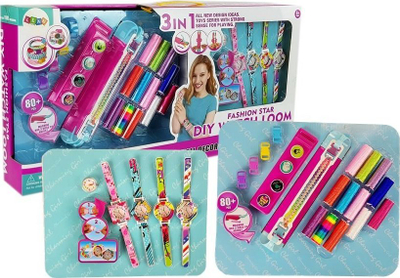 Set lodër DIY Charming Girl, 80 copë, për orë dhe byzylykë, shumëngjyrësh