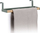 Mbajtëse peshqiri Door Hanging, metal, 24 x 10 cm, gri