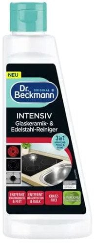 Pastrues sobe Dr Beckmann për xham-keramikë dhe inoks, për pllaka sobe dhe sipërfaqe çeliku, 250 ml