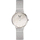 Orë dore për gra Barbosa Charme 54SL02-14SM148, 28mm, rrip metalik, argjendi