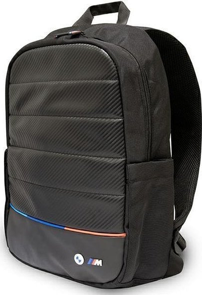 Çantë shpine BMW M Series Carbon Tricolor për laptop 16\", kundër vjedhjes, e zezë