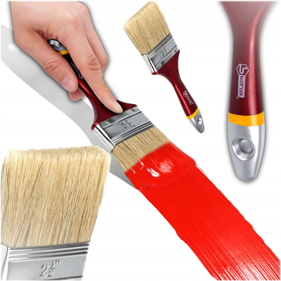 Furkë e sheshtë Polax Euro 2.5" 63mm 14-004, kombinim fijesh, dorezë plastike