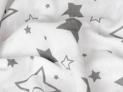 Set pelena pëlhure Babymatex Muslin Star, 3 copë, me yje, shumëngjyrësh