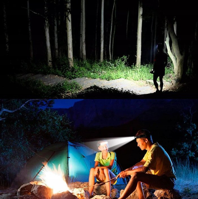 Dritë koke LED COB, 350 lumen, bateri 600mAh, e zezë