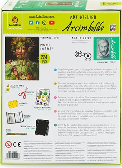 Puzzle kreativ Ludattica Art Atelier Arcimboldo, 224 copa, 8+, shumëngjyrësh