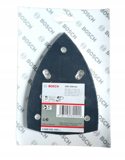 Pllakë rërimi Bosch 2608601445, 100x150mm, Hook and Loop, e zezë