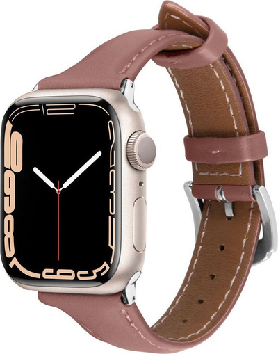 Rrip dore Spigen Cyrill Kajuk për Apple Watch 40 / 41mm, lëkurë, rozë