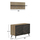 Set paradhomë Delphine 80x31,5x52Hcm (HM8876.12), zezë