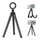 Tripod telefoni TELESIN Octopus, magnetik, këmbë fleksibile, i zi