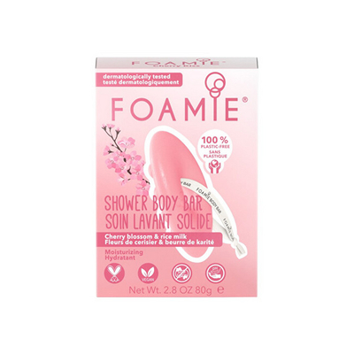 Sapun hidratues për dush Foamie Cherry Kiss With Cherry Blossom and Rice Milk, 80 g