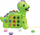 Lodër mësuese VTech Dino Little Glutton, interaktive, me drita, plot ngjyra