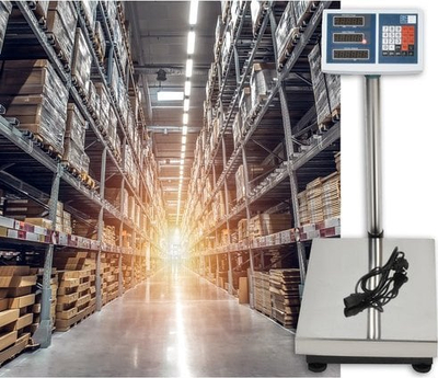 Peshore profesionale me platformë, deri 100 kg, ekran LCD, ngjyrë argjendtë